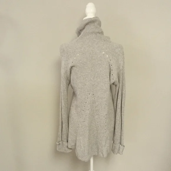 Chelsea 28 Women's Grey Hi-Lo Turtleneck Sweater L - Picture 3 of 6
